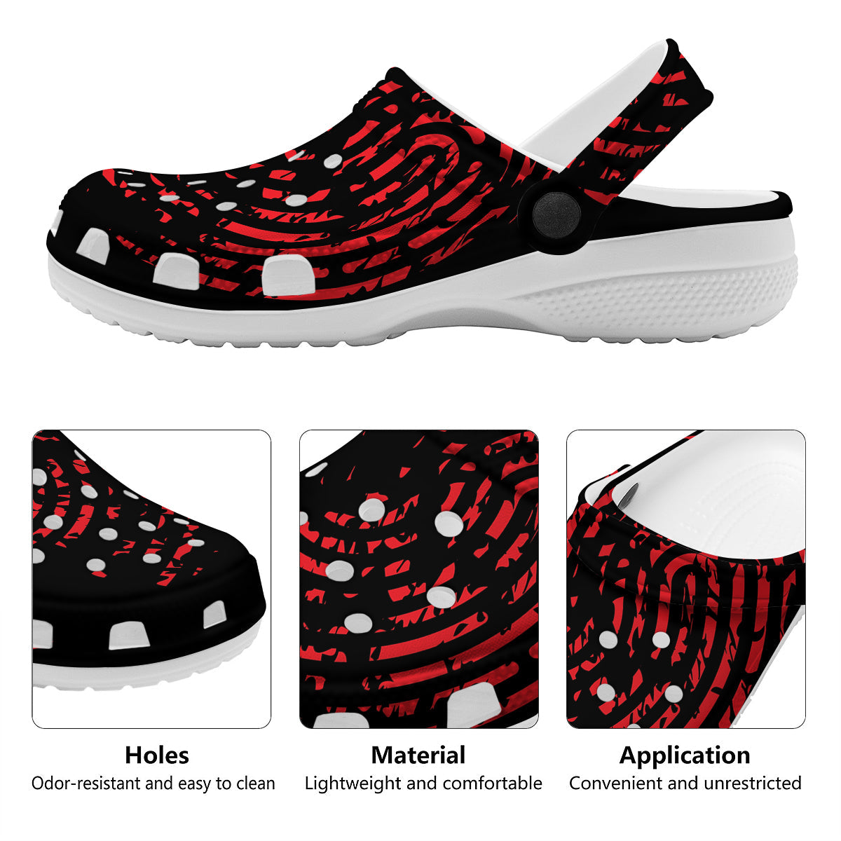 Bloody Finger Red Print Clog-grizzshop