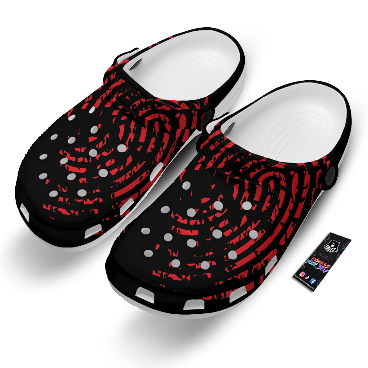 Bloody Finger Red Print Clog-grizzshop