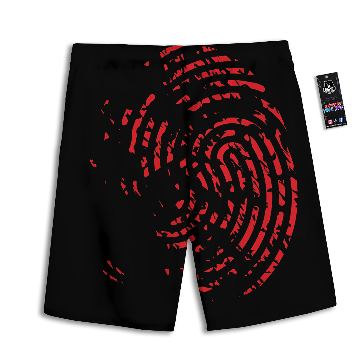 Bloody Finger Red Print Men's Athletic Shorts