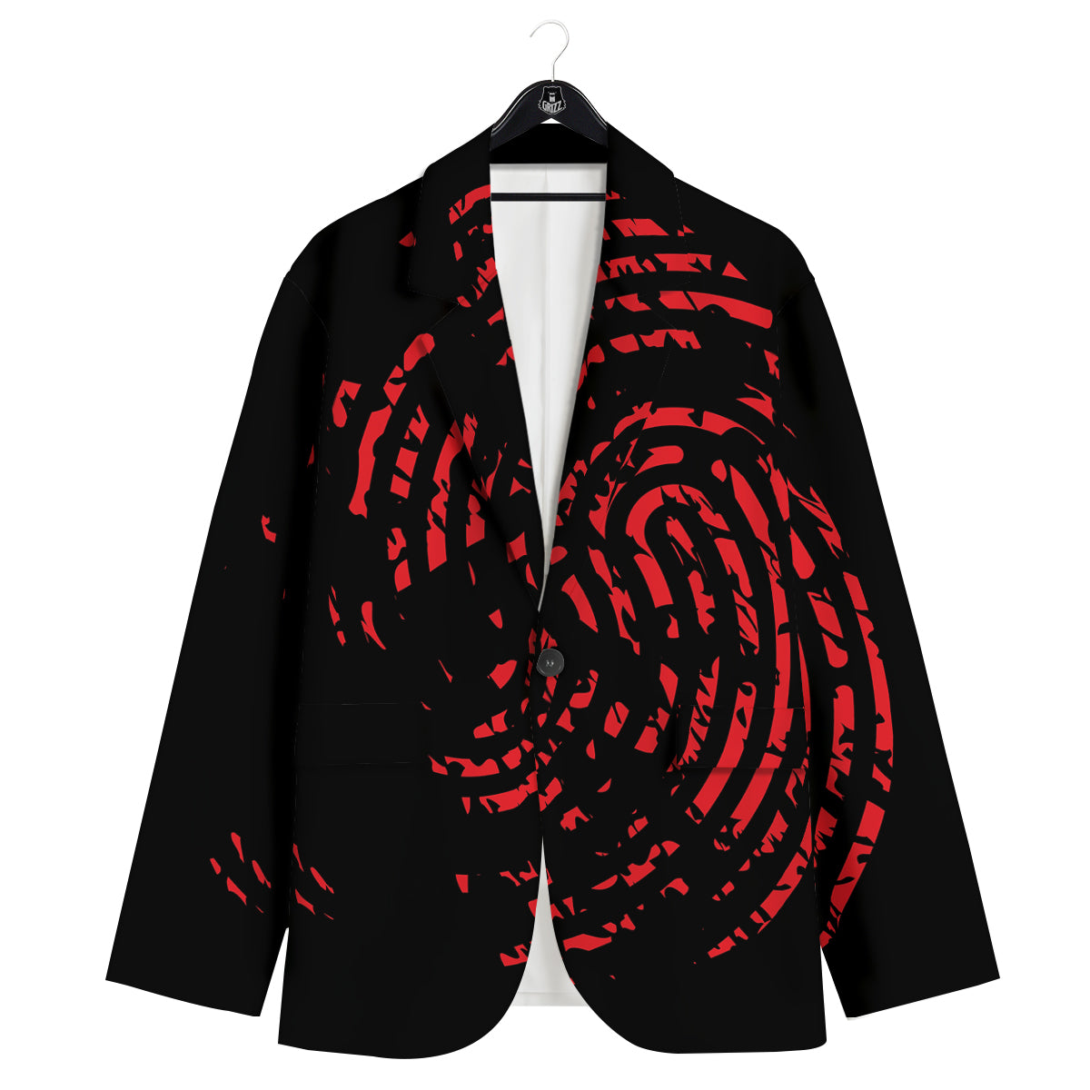 Bloody Finger Red Print Men's Sport Coat-grizzshop