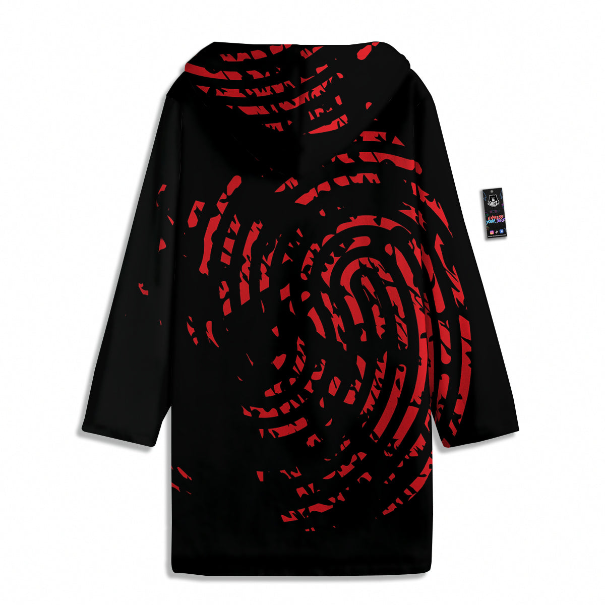 Bloody Finger Red Print Men's Windbreaker Jacket-grizzshop