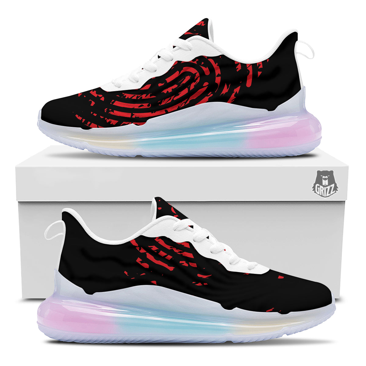 Bloody Finger Red Print Running Sneakers-grizzshop