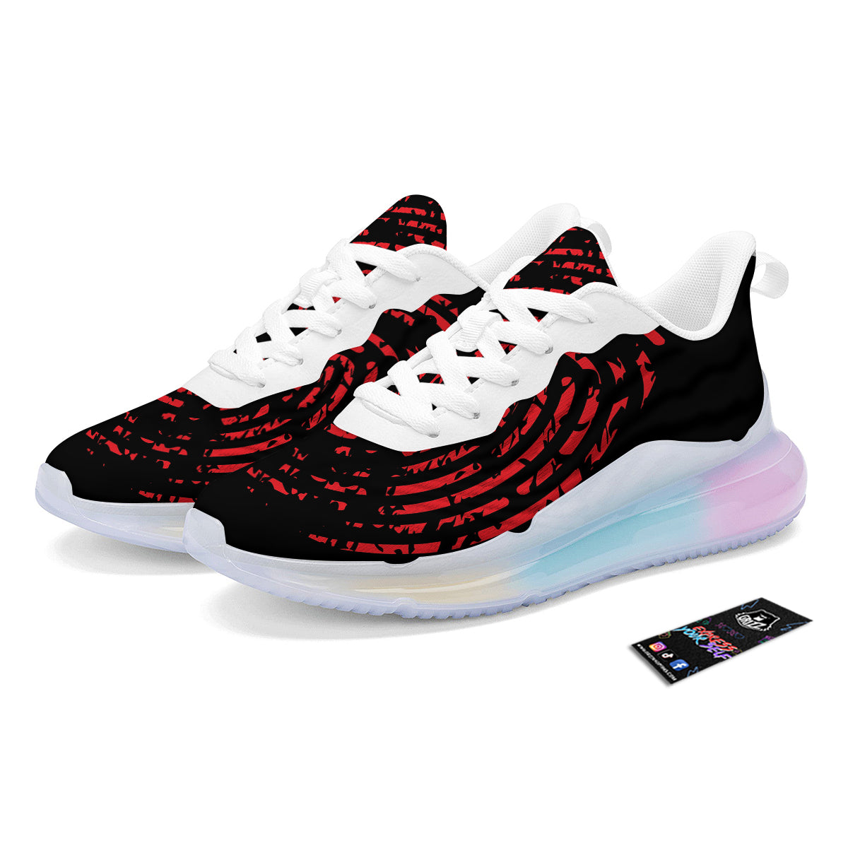 Bloody Finger Red Print Running Sneakers-grizzshop