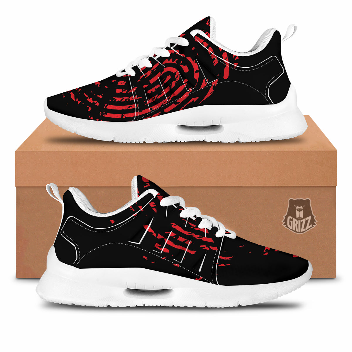 Bloody Finger Red Print Tennis Shoes-grizzshop