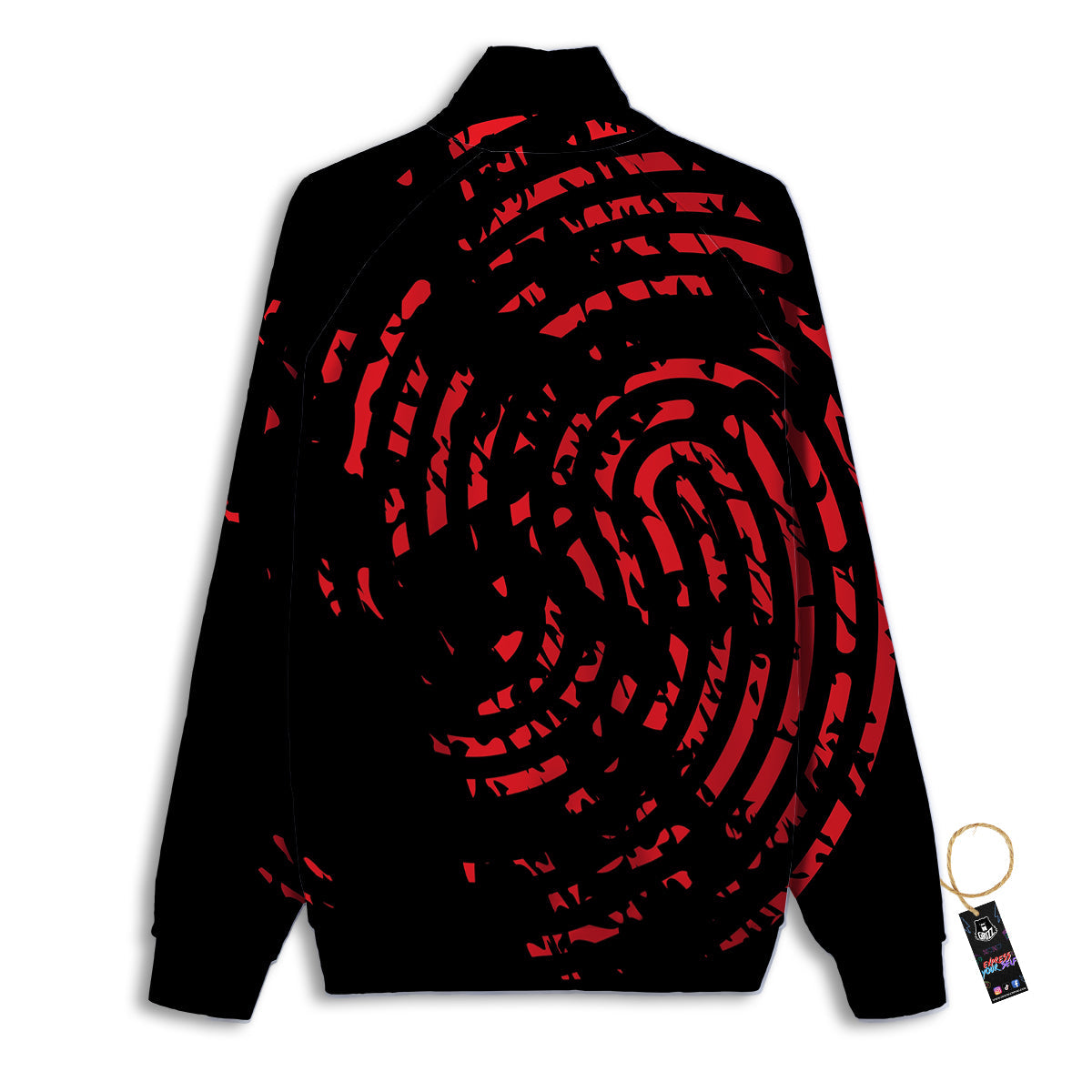 Bloody Finger Red Print Track Jacket-grizzshop
