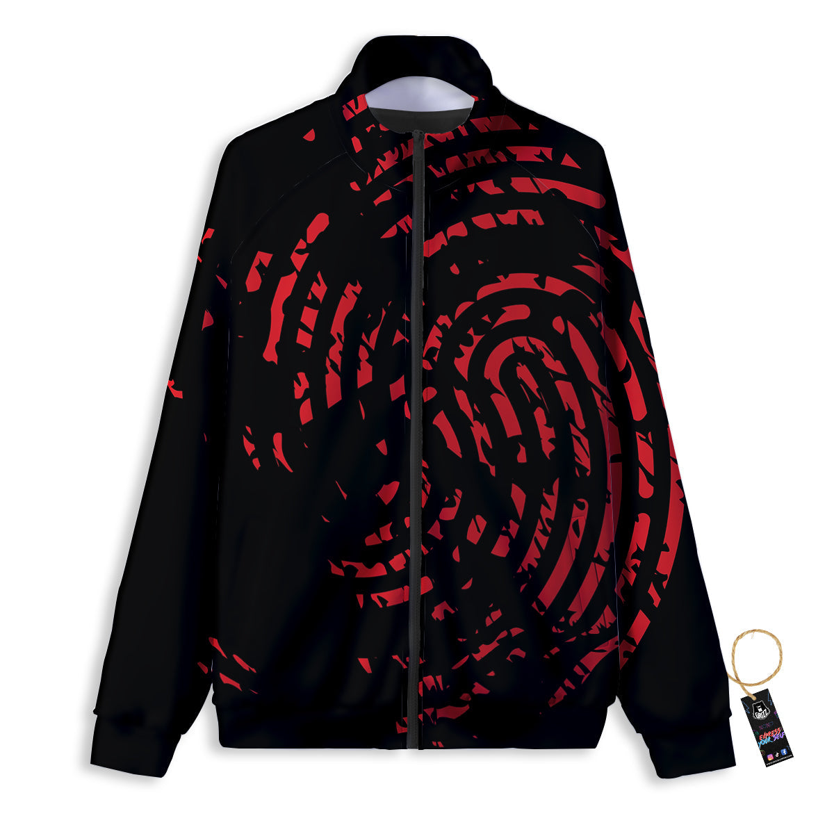 Bloody Finger Red Print Track Jacket-grizzshop