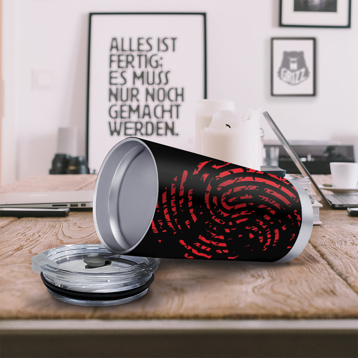 Bloody Finger Red Print Tumbler-grizzshop