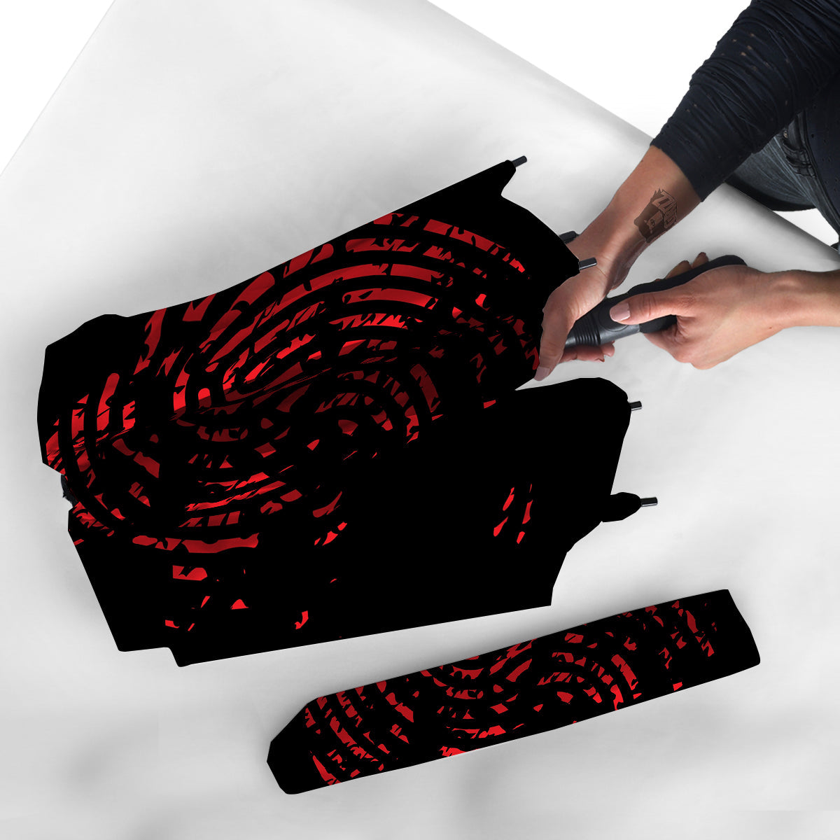 Bloody Finger Red Print Umbrella-grizzshop