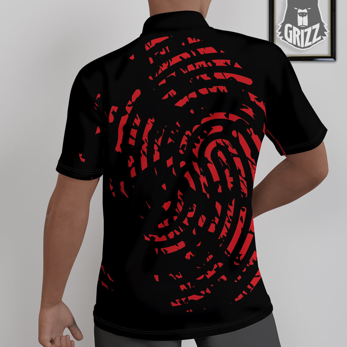 Bloody Finger Red Print Untucked Shirts-grizzshop
