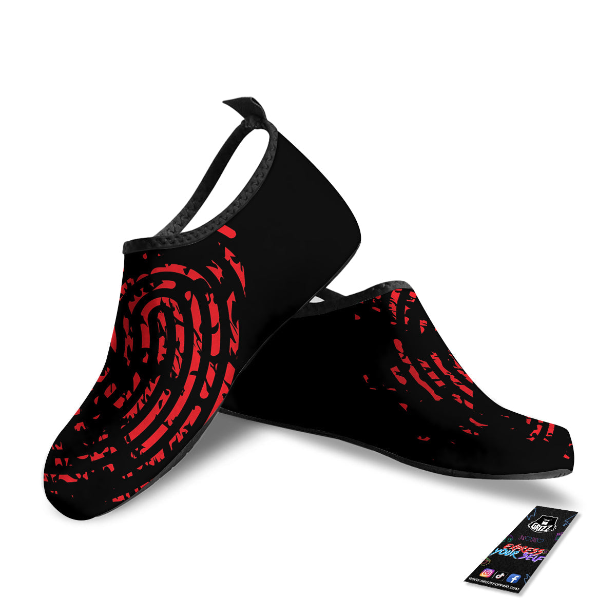 Bloody Finger Red Print Water Shoes-grizzshop