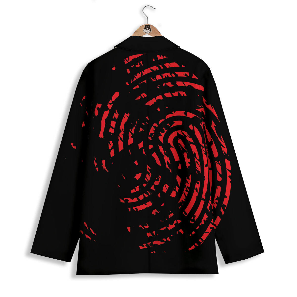 Bloody Finger Red Print Women's Blazer-grizzshop