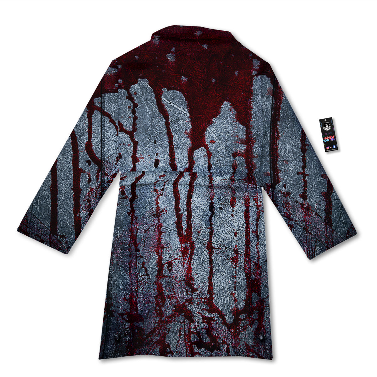 Bloody Metal Wall Print Bathrobe-grizzshop