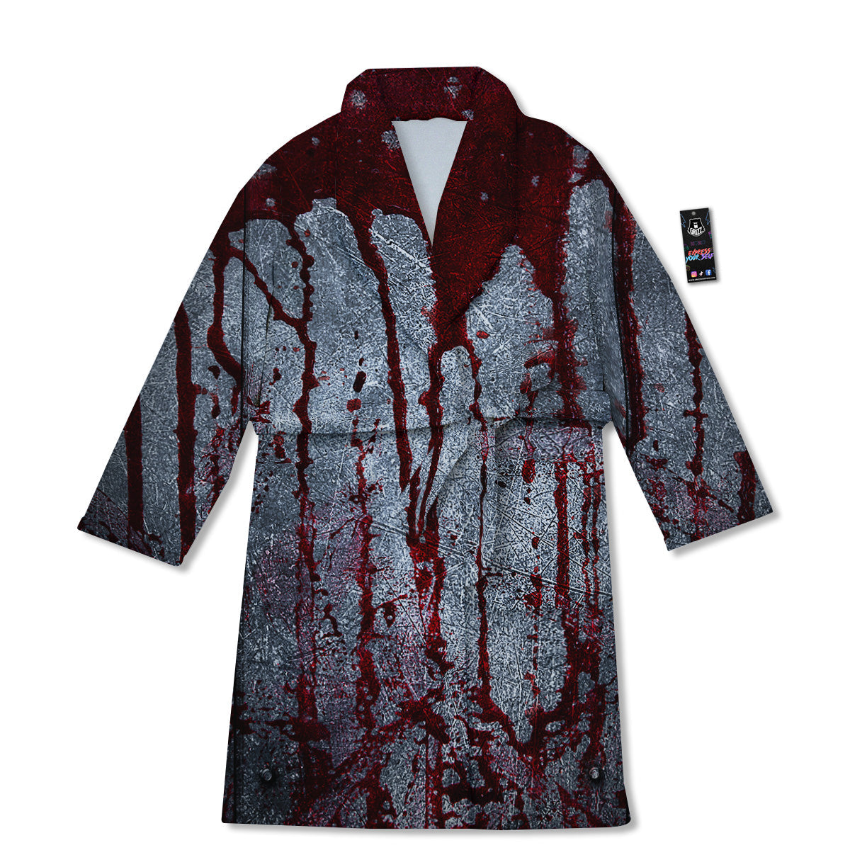 Bloody Metal Wall Print Bathrobe-grizzshop