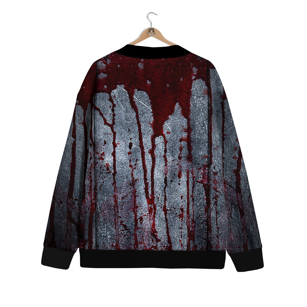 Bloody Metal Wall Print Cardigan-grizzshop