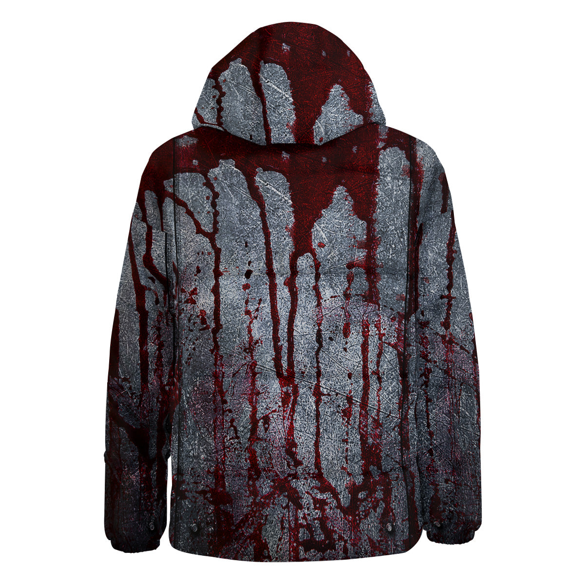Bloody Metal Wall Print Down Jacket-grizzshop