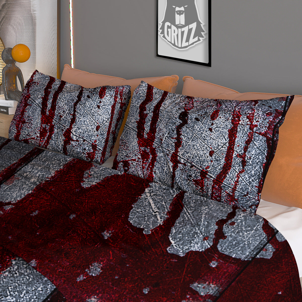Blood Drip Print Duvet Cover Bedding Set