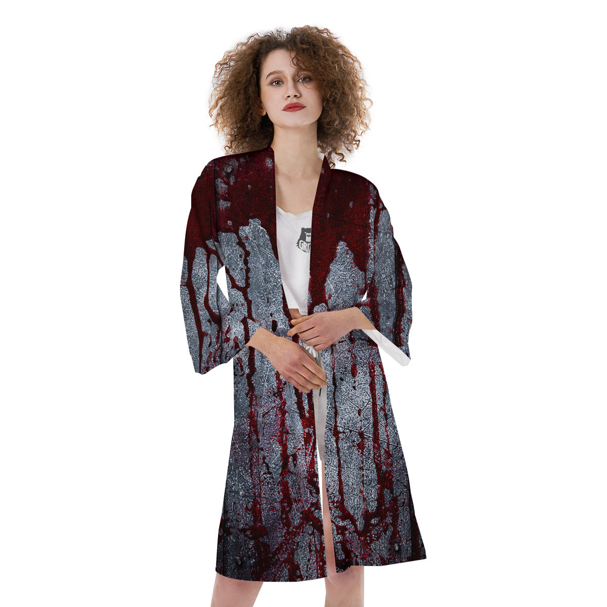 Bloody Metal Wall Print Kimono-grizzshop