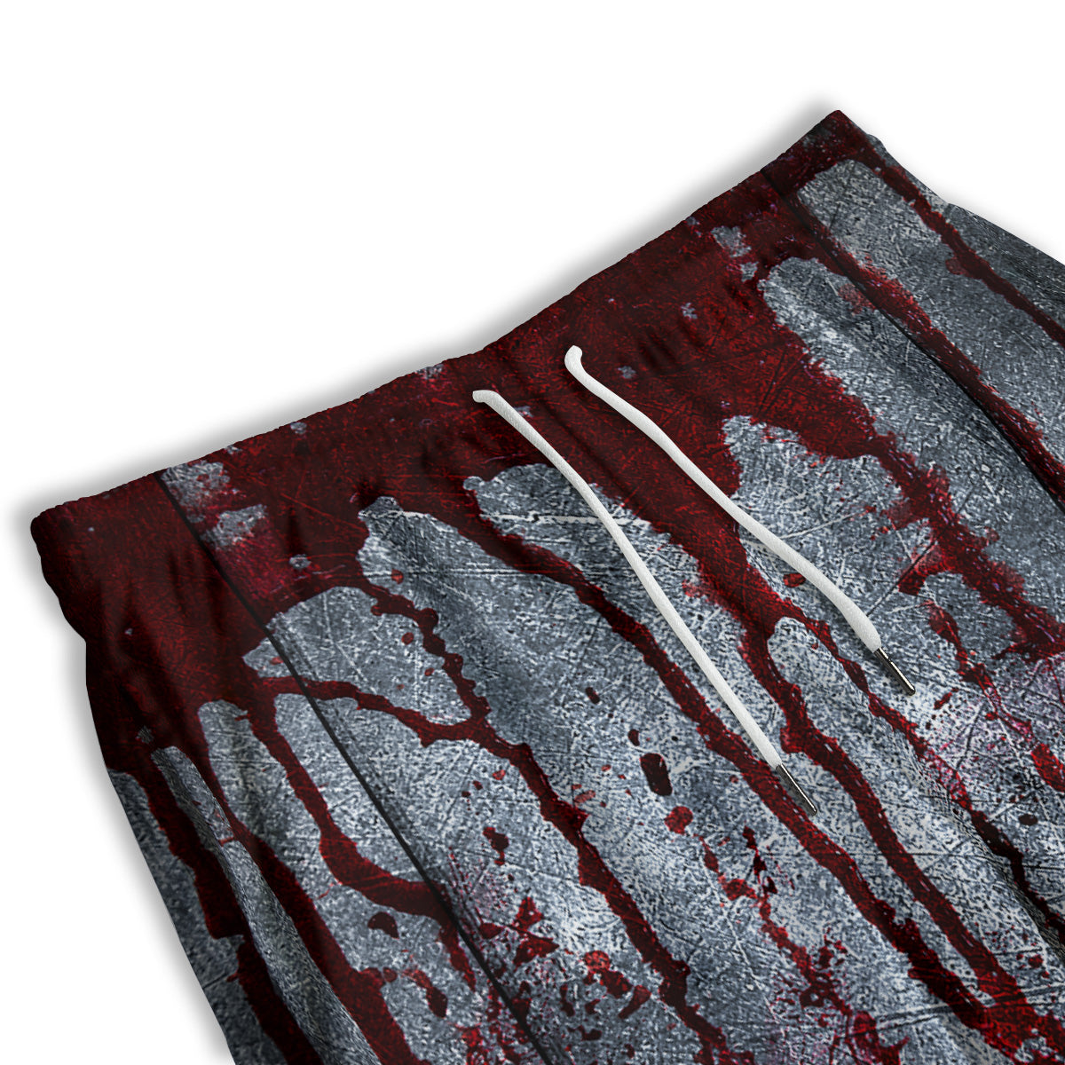 Bloody Metal Wall Print Men's Athletic Shorts