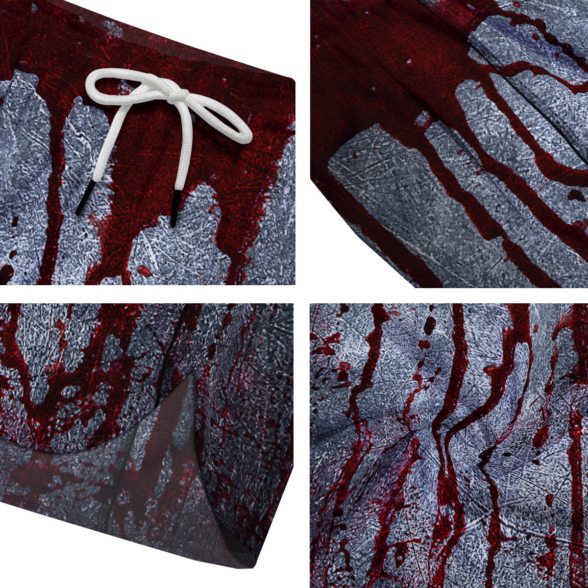 Bloody Metal Wall Print Men's Running Shorts-grizzshop