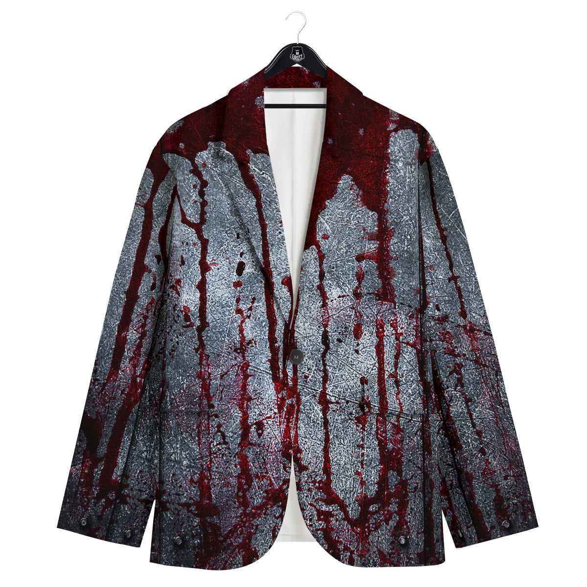 Bloody Metal Wall Print Men's Sport Coat-grizzshop