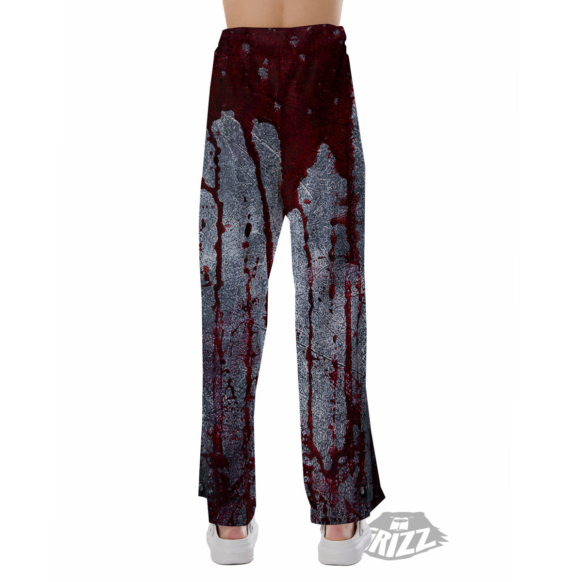 Bloody Metal Wall Print Pajama Pants-grizzshop