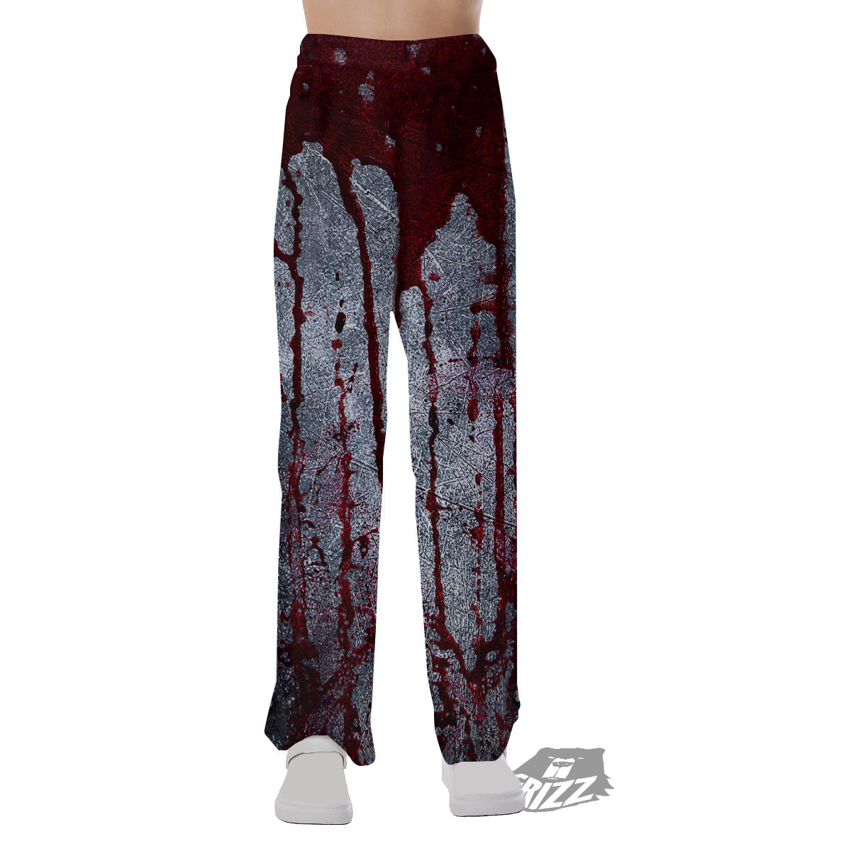 Bloody Metal Wall Print Pajama Pants-grizzshop
