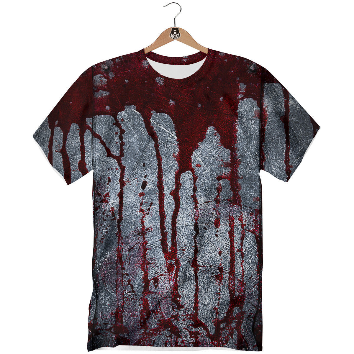 Bloody Metal Wall Print T-Shirt-grizzshop