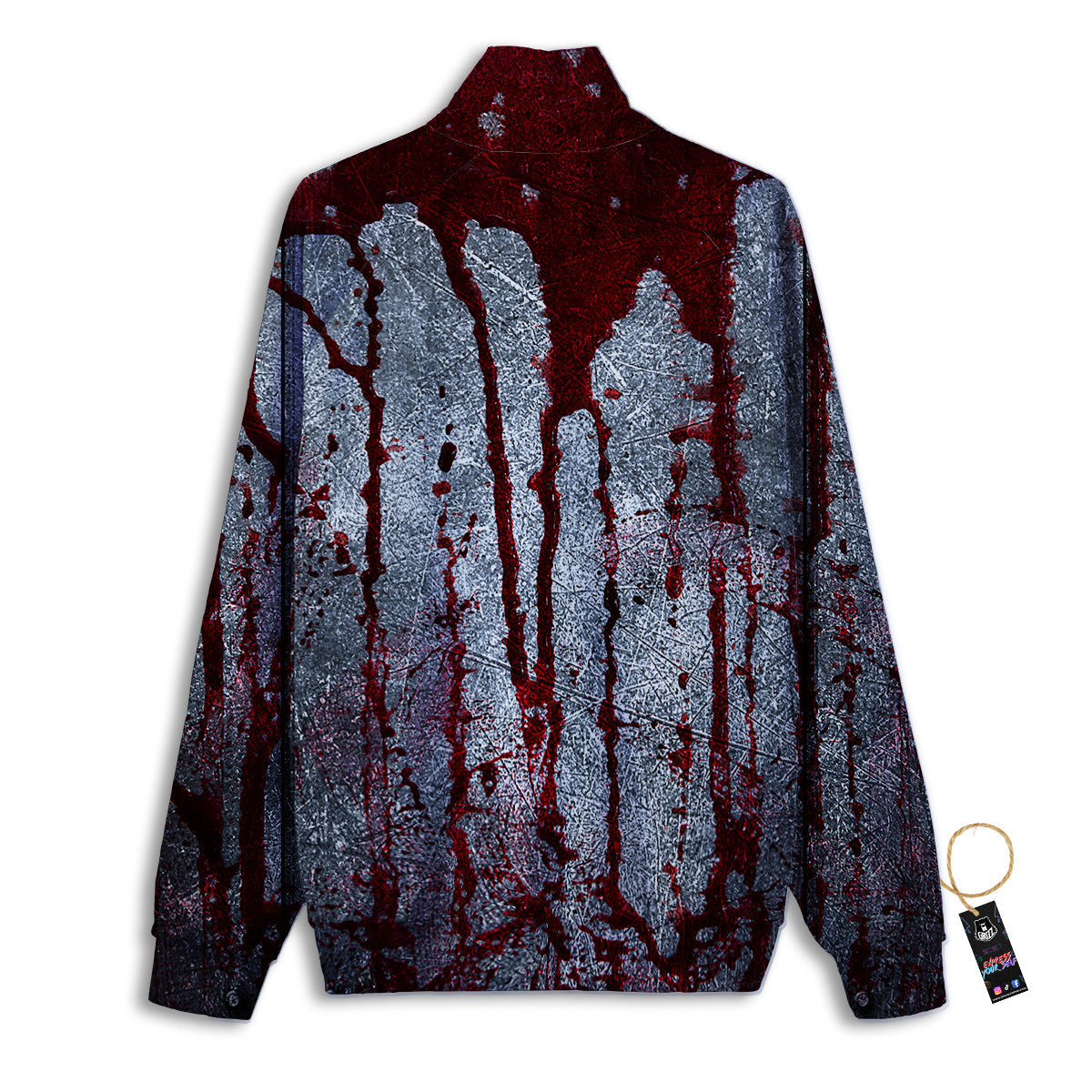 Bloody Metal Wall Print Track Jacket-grizzshop