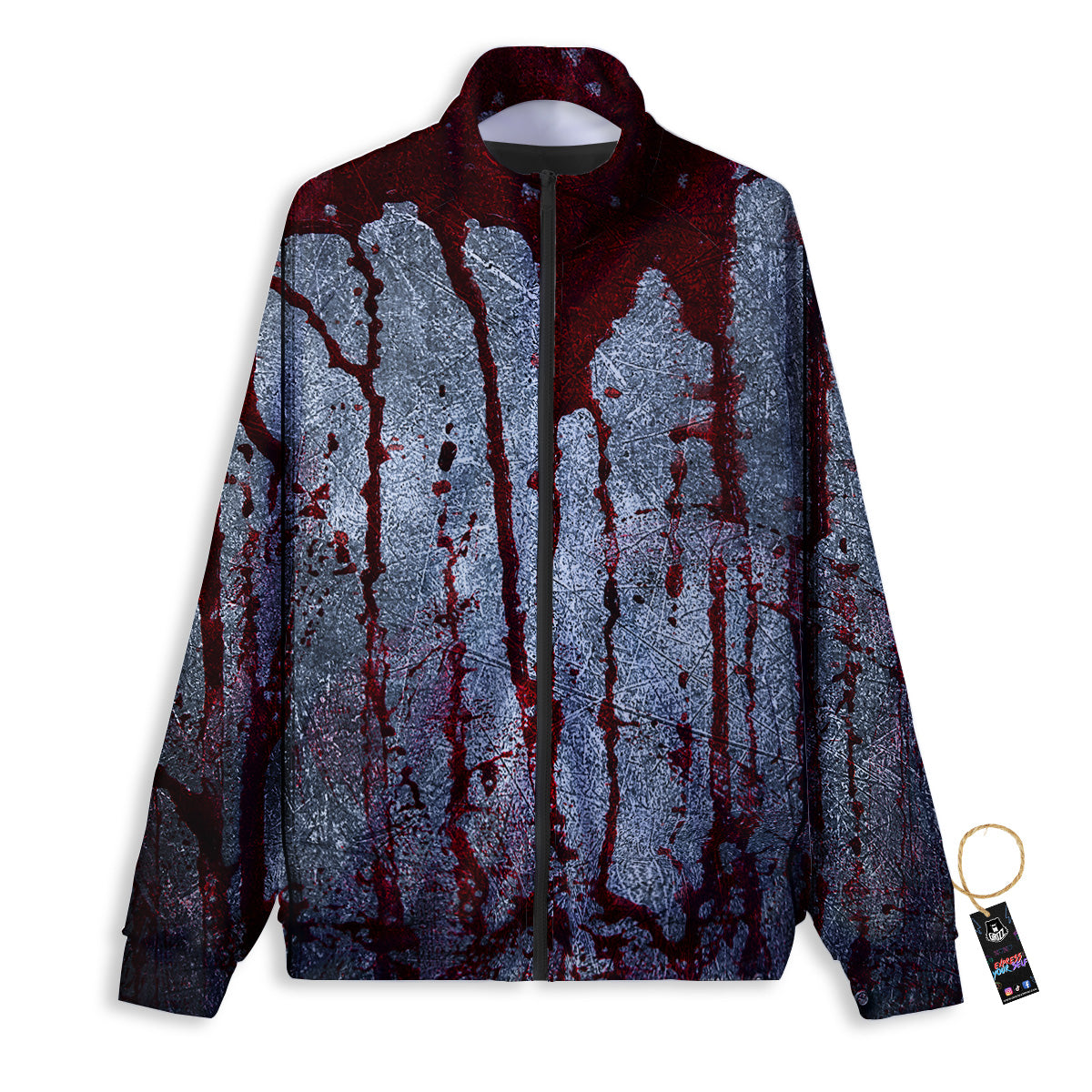 Bloody Metal Wall Print Track Jacket-grizzshop
