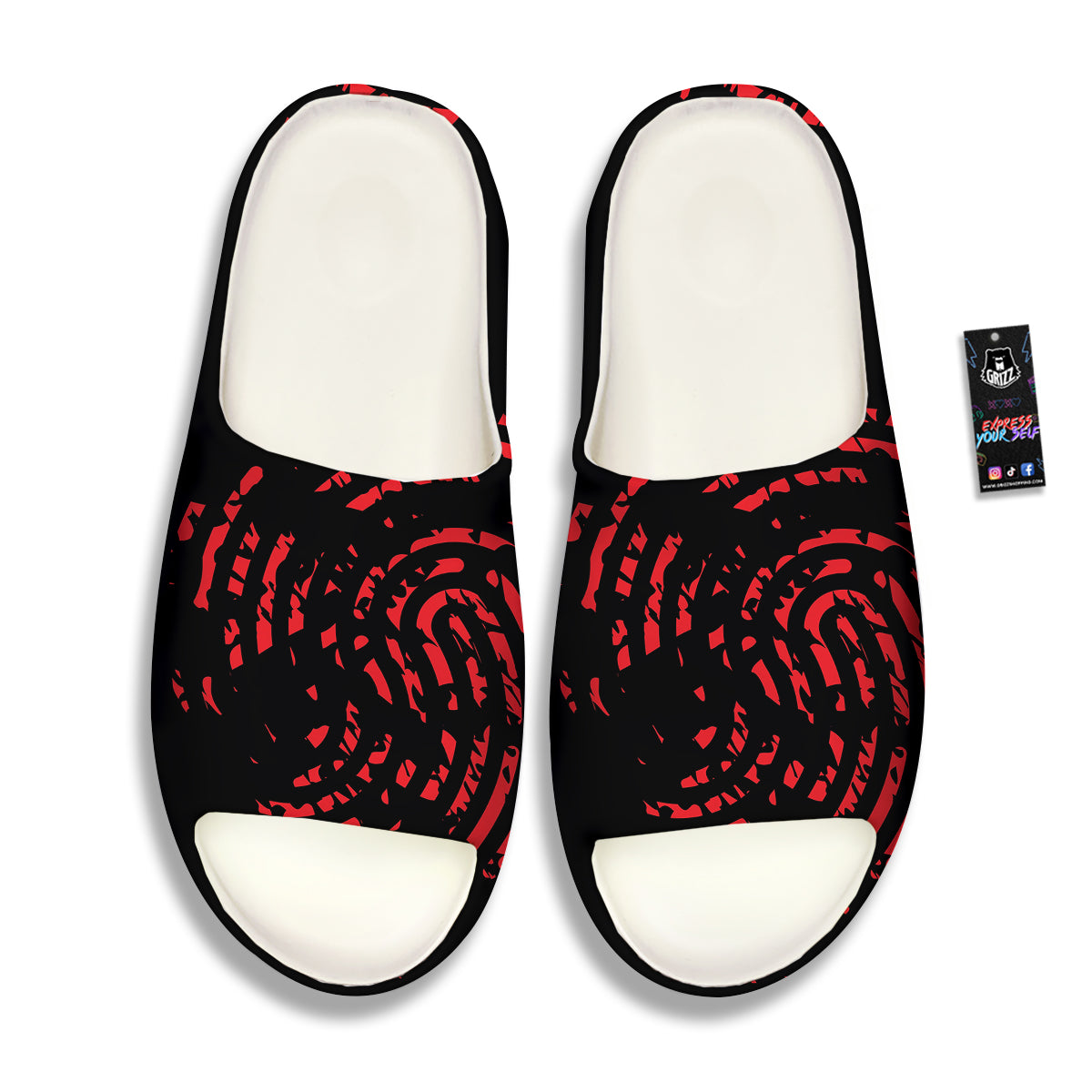 Bloody Finger Red Print Sandals-grizzshop