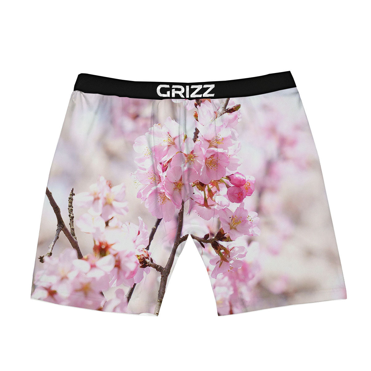 Blossom Spring Cherry Print Boxer Briefs-grizzshop