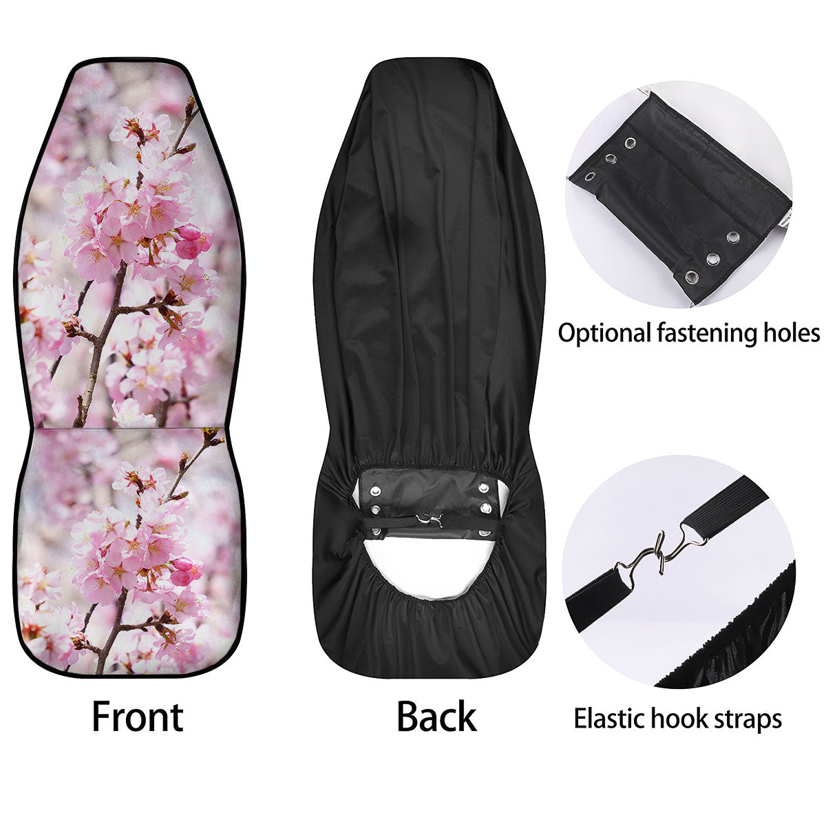 Blossom Spring Cherry Print Car Seat Covers-grizzshop