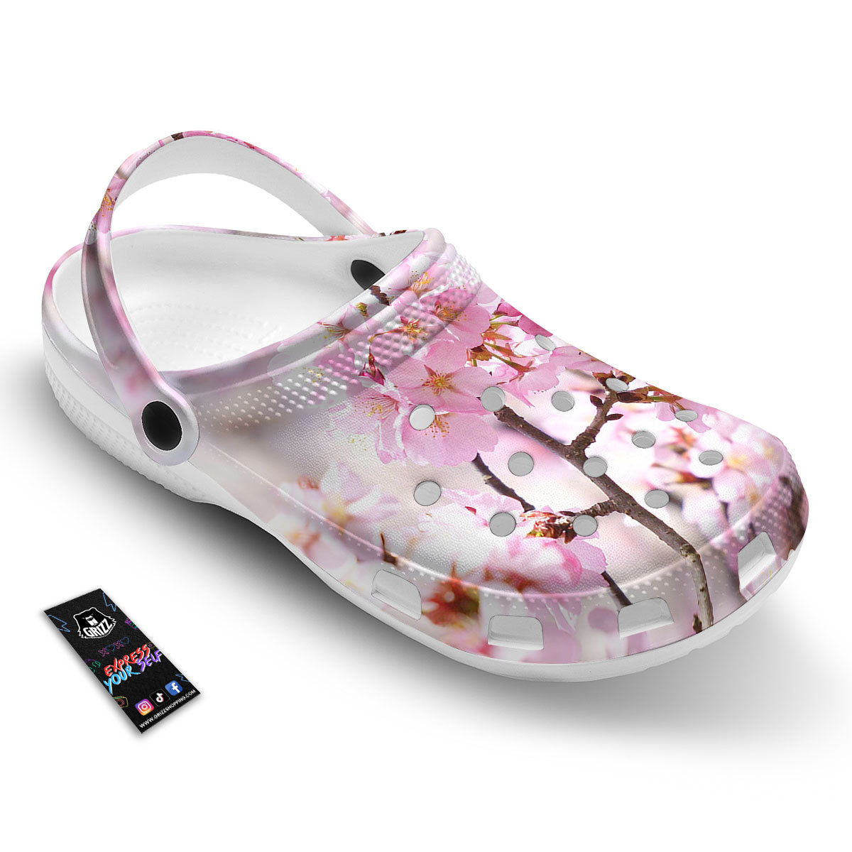 Blossom Spring Cherry Print Clog-grizzshop