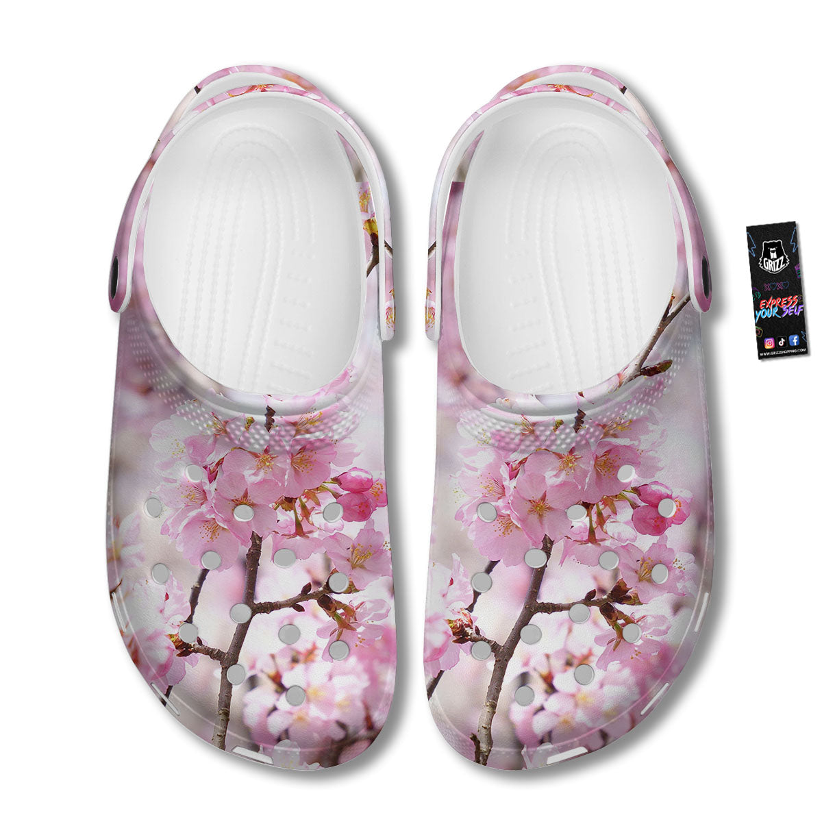 Blossom Spring Cherry Print Clog-grizzshop