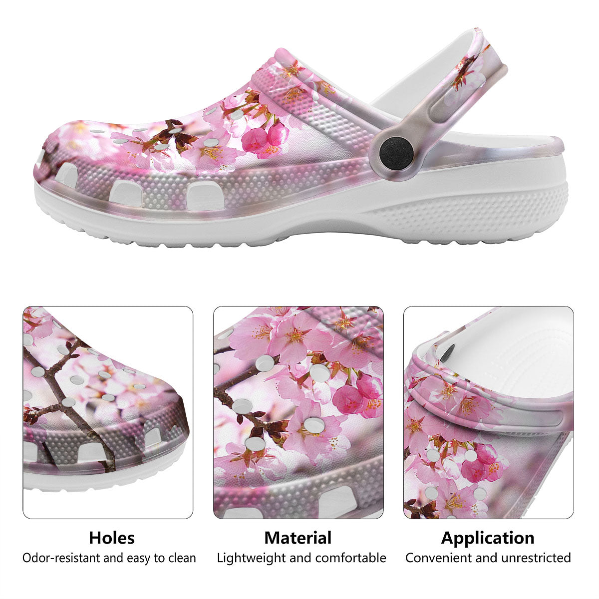 Blossom Spring Cherry Print Clog-grizzshop