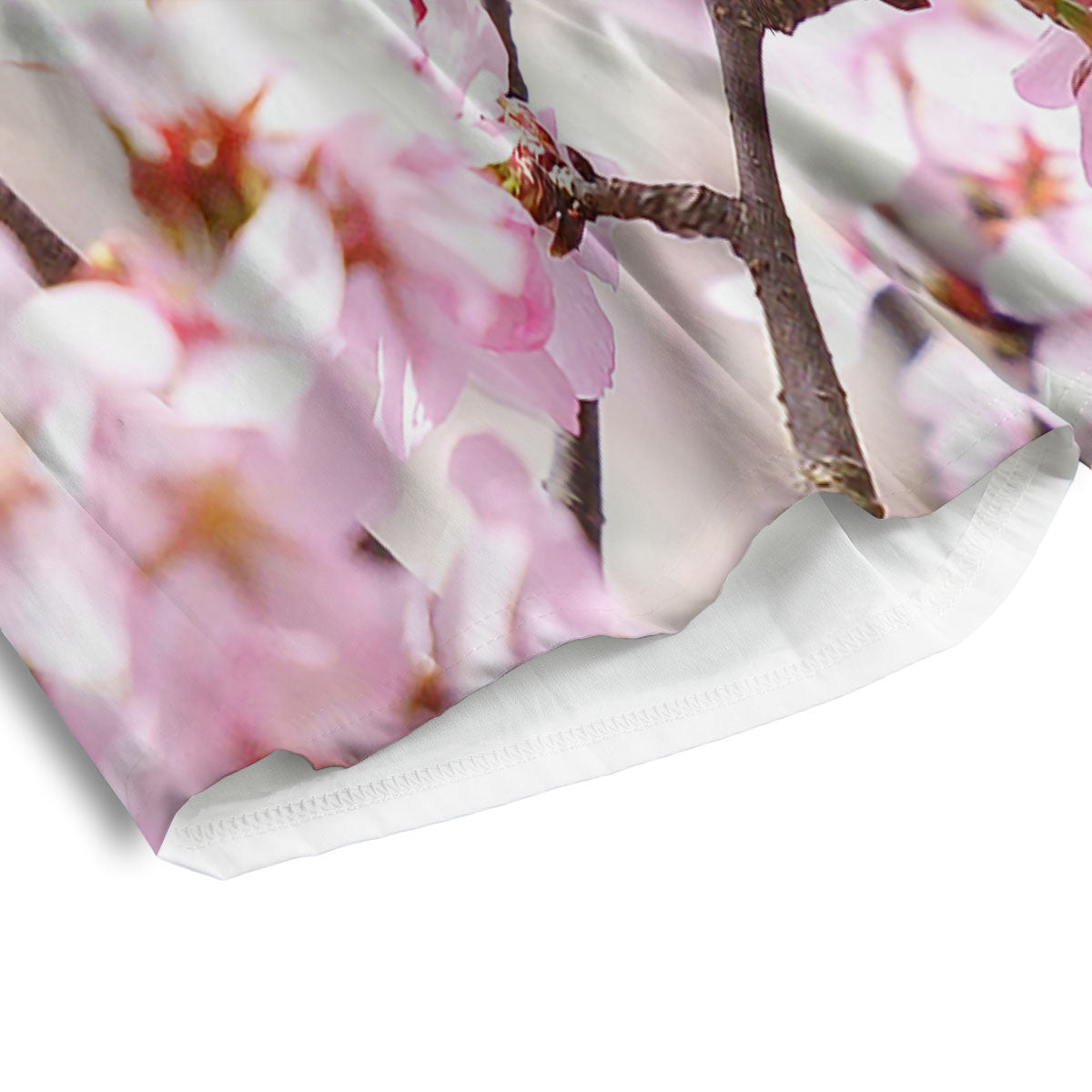 Blossom Spring Cherry Print Men's Athletic Shorts