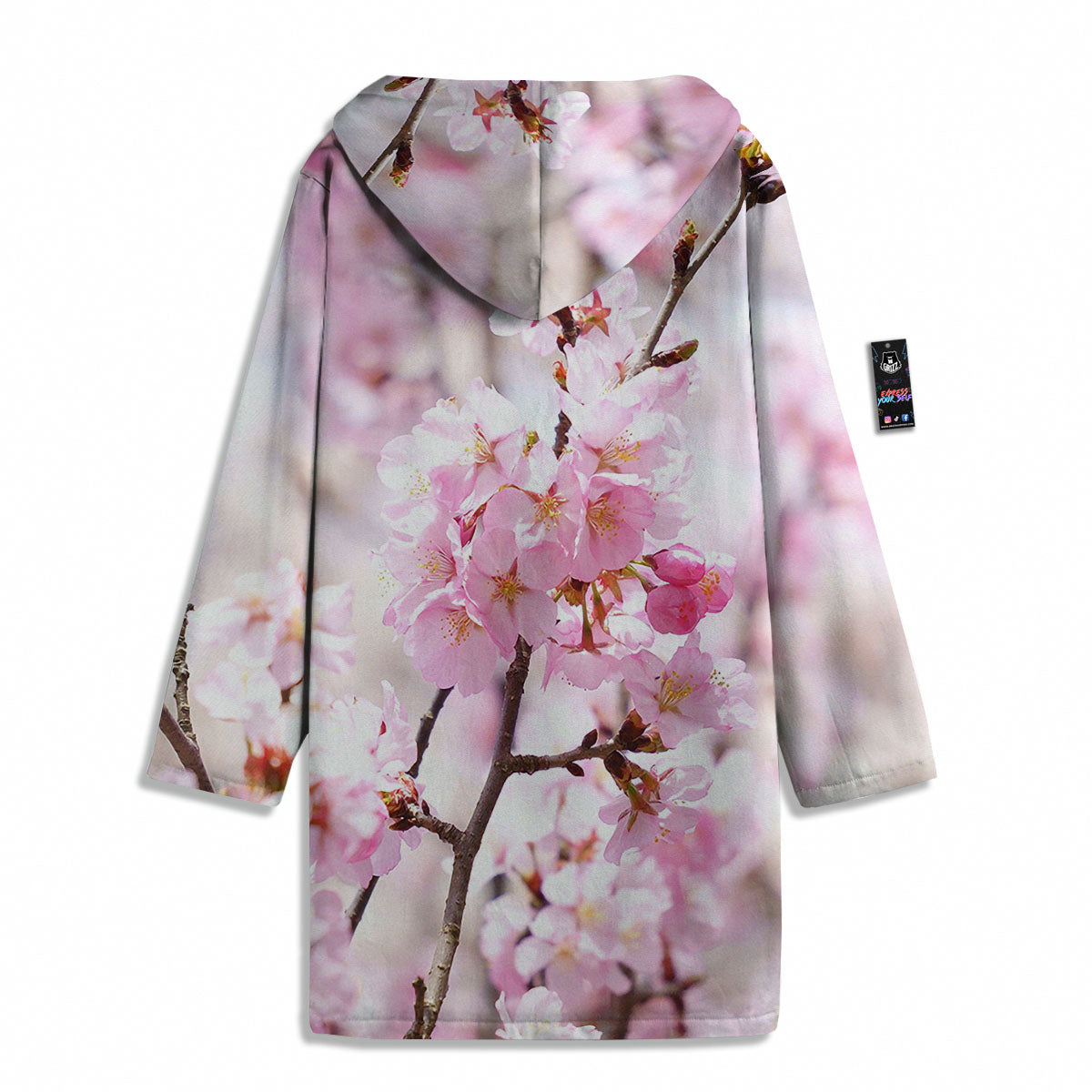 Blossom Spring Cherry Print Men's Windbreaker Jacket-grizzshop