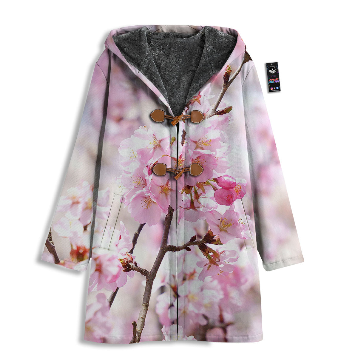 Blossom Spring Cherry Print Men's Windbreaker Jacket-grizzshop