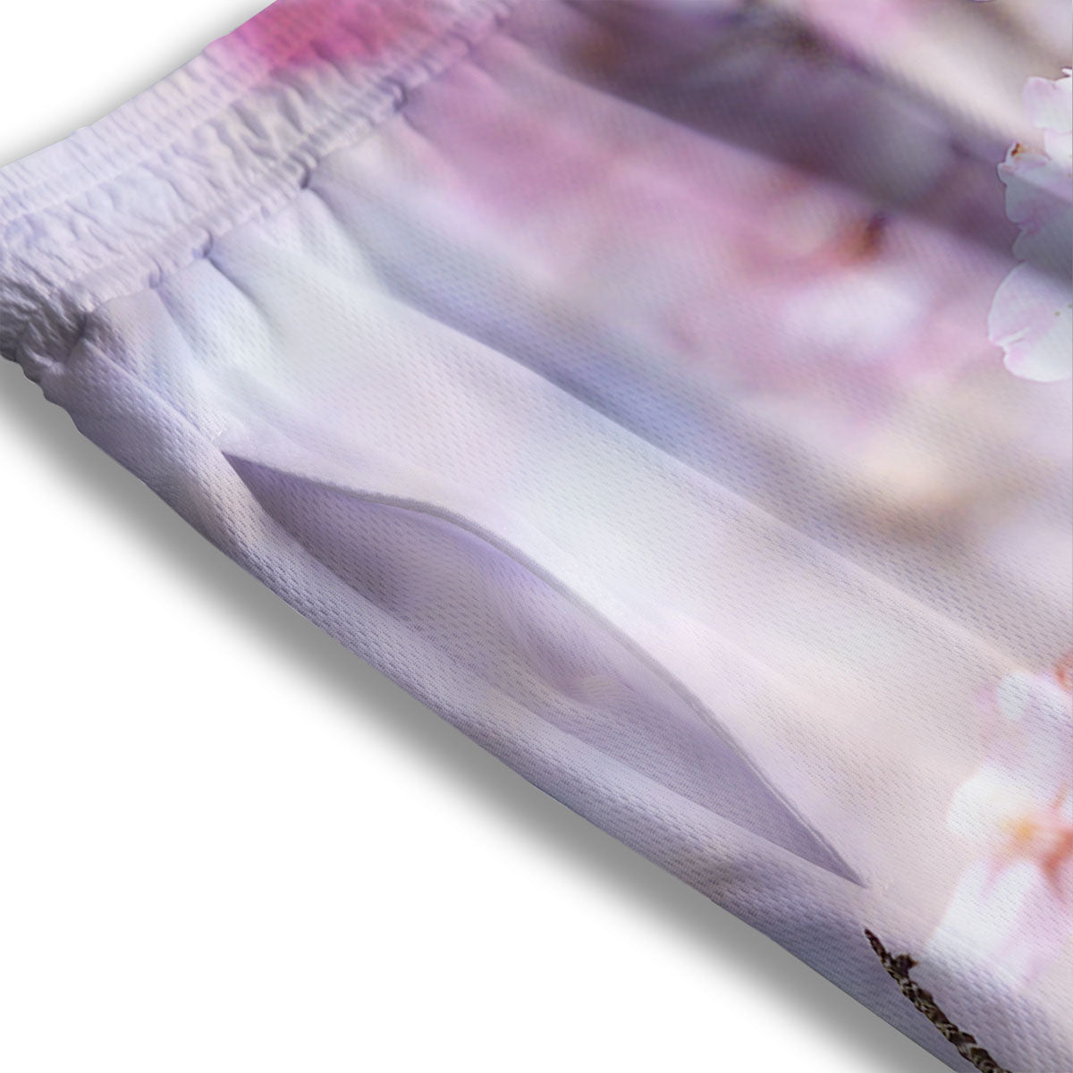 Blossom Spring Cherry Print Mesh Shorts