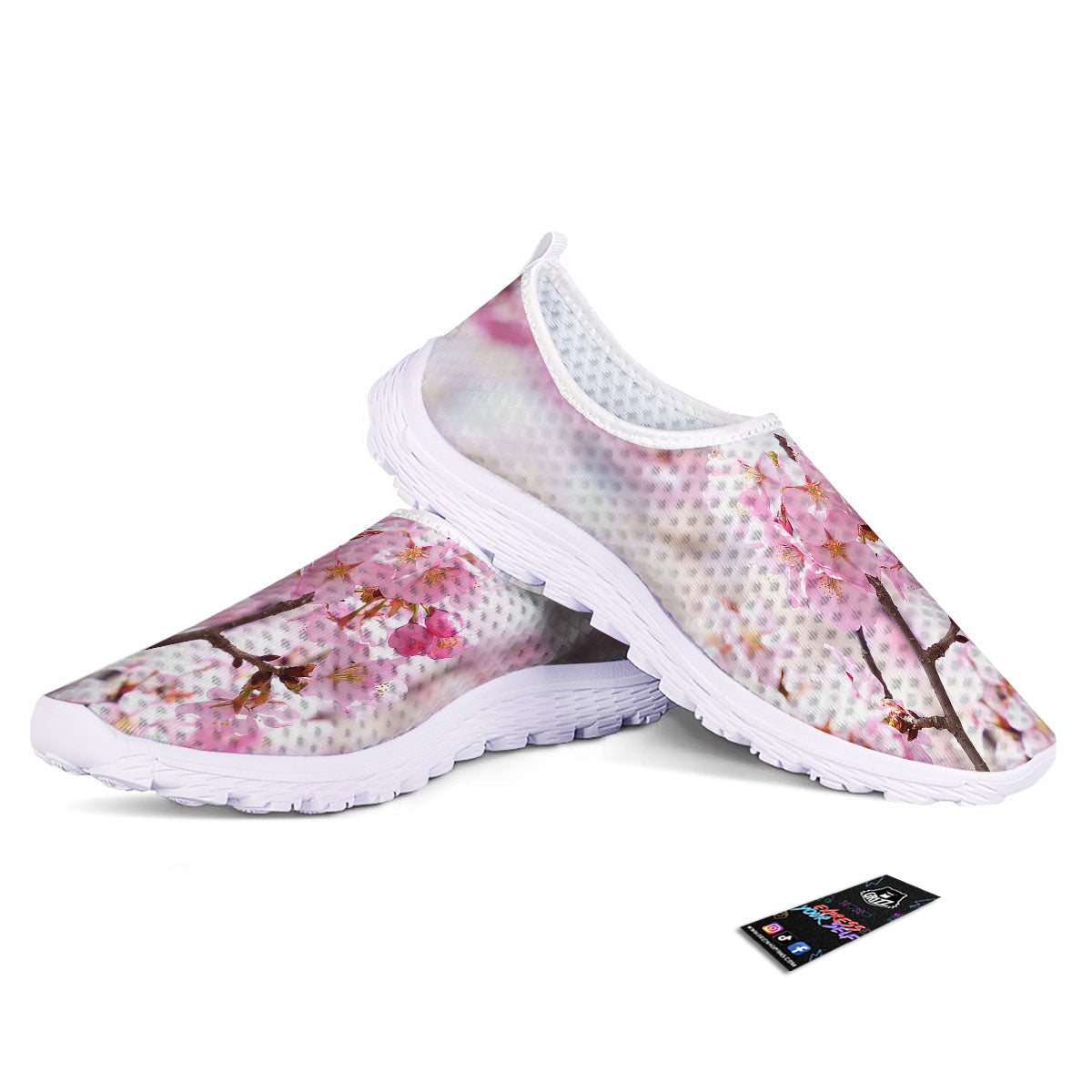 Blossom Spring Cherry Print Nurse Shoes-grizzshop