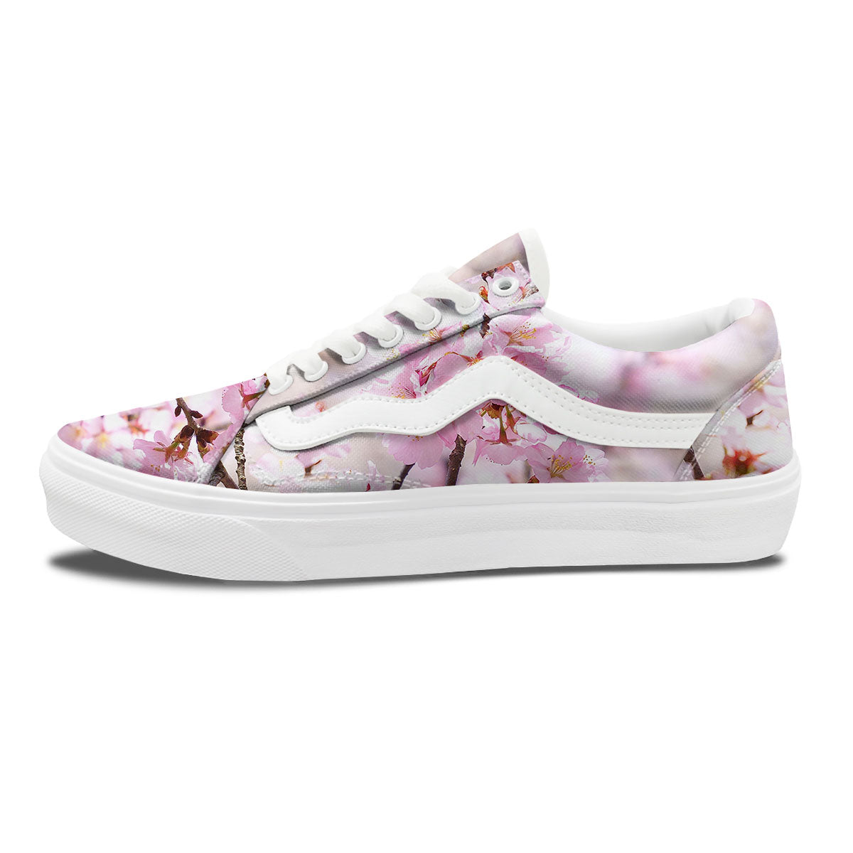 Blossom Spring Cherry Print Skate Shoes-grizzshop