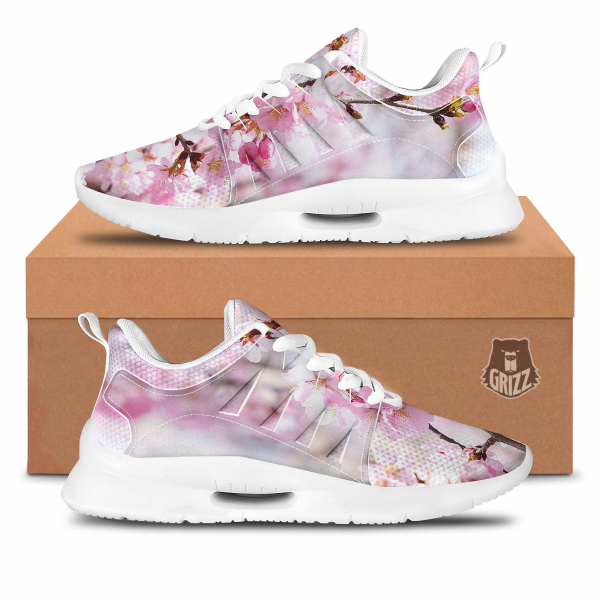 Blossom Spring Cherry Print Tennis Shoes-grizzshop