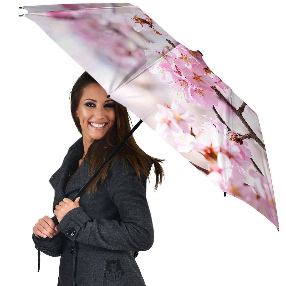 Blossom Spring Cherry Print Umbrella-grizzshop