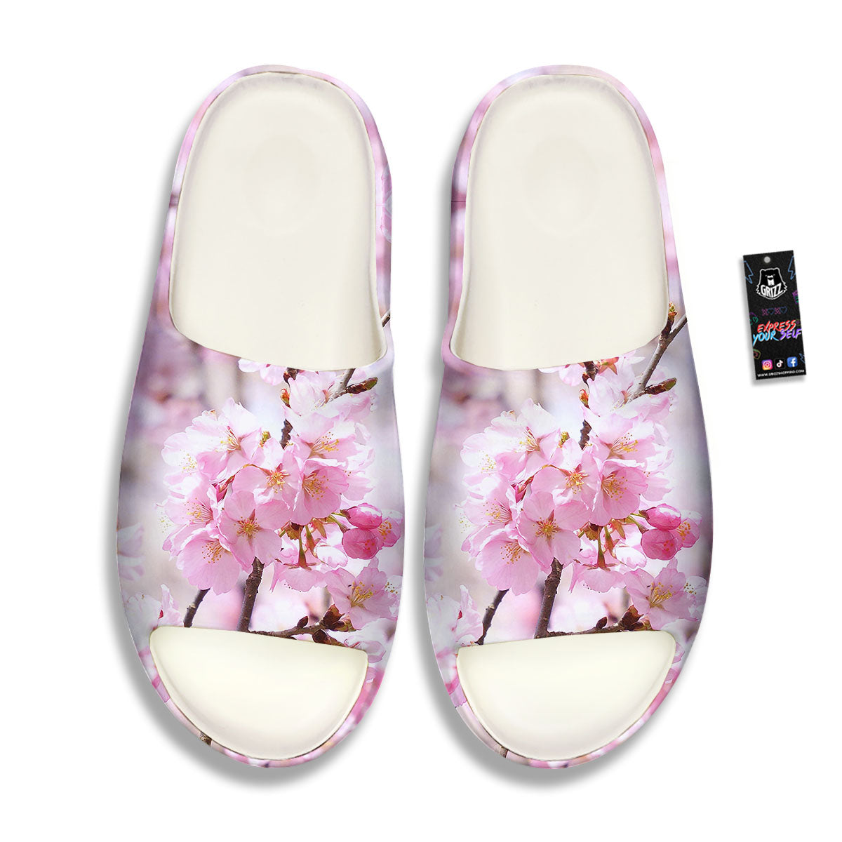 Blossom Spring Cherry Print Sandals-grizzshop