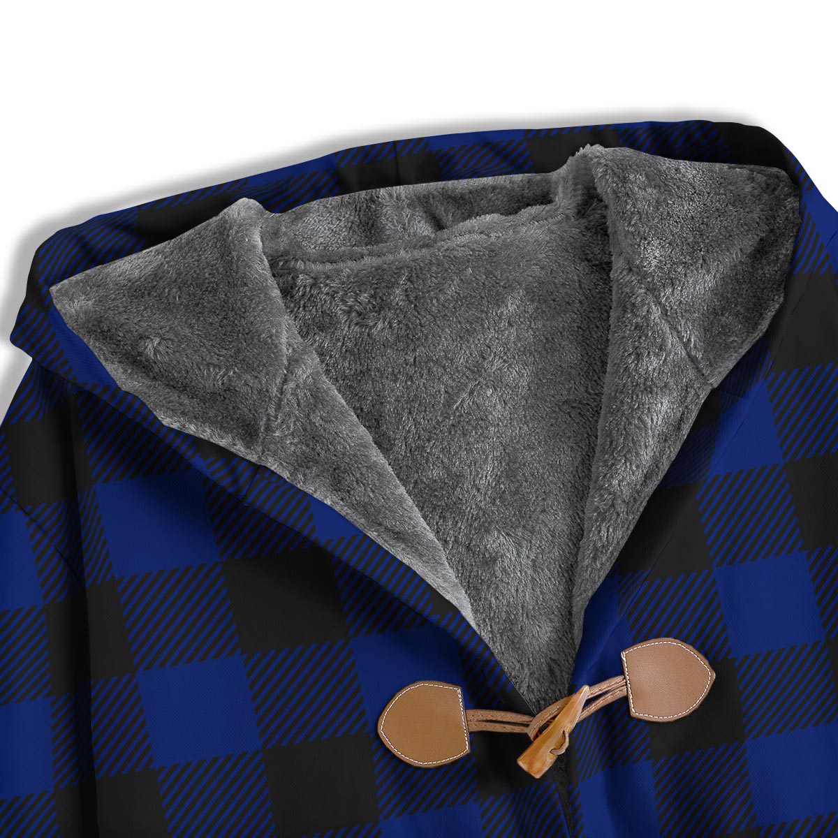 Blue And Black Steel Buffalo Check Print Pattern Men's Windbreaker Jacket-grizzshop