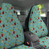 Blue And Cocktail Print Pattern Car Seat Covers-grizzshop