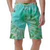 Blue And Green Tie Dye Men's Shorts-grizzshop