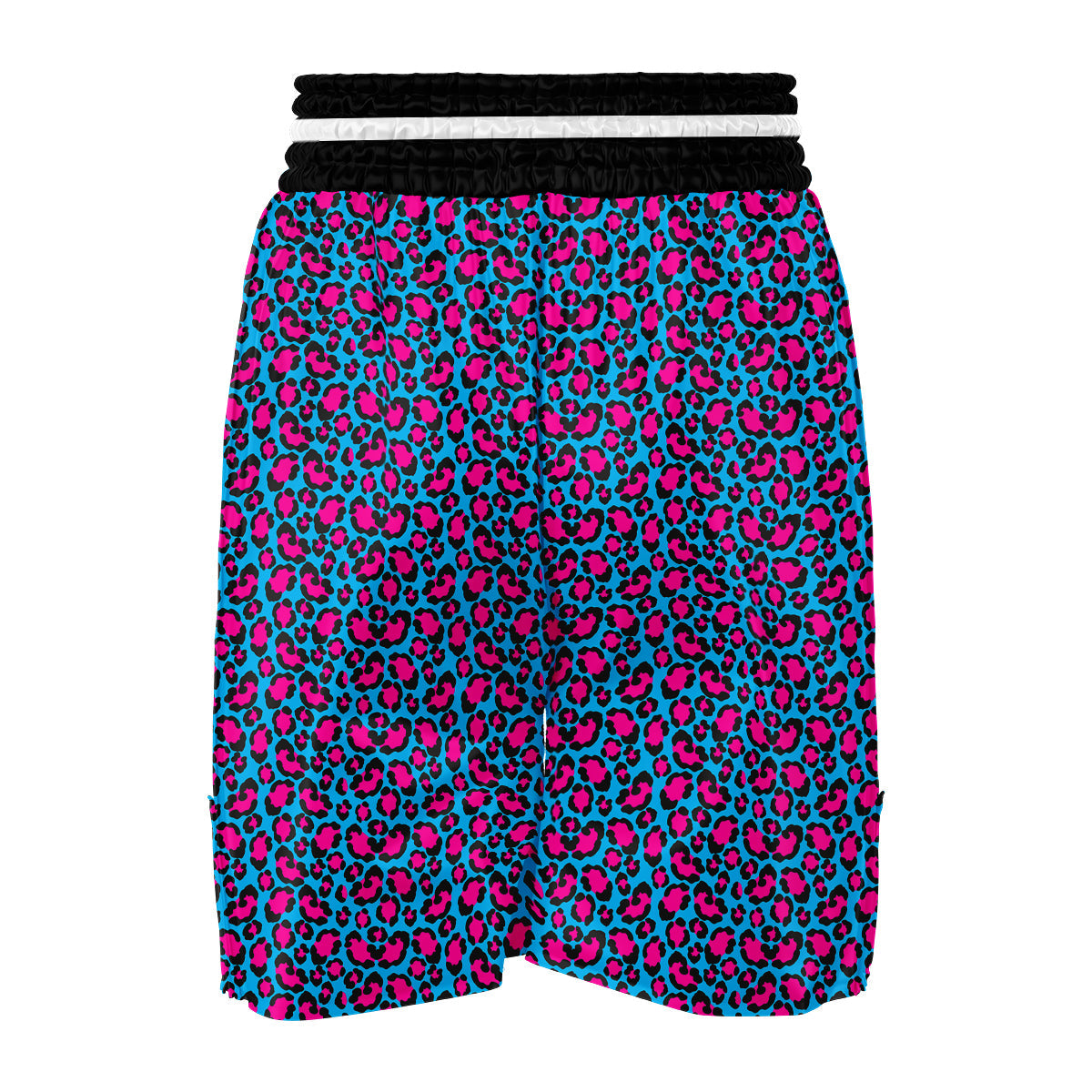 Blue And Pink Dot Leopard Boxing Shorts-grizzshop