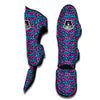 Blue And Pink Dot Leopard Muay Thai Shin Guards-grizzshop