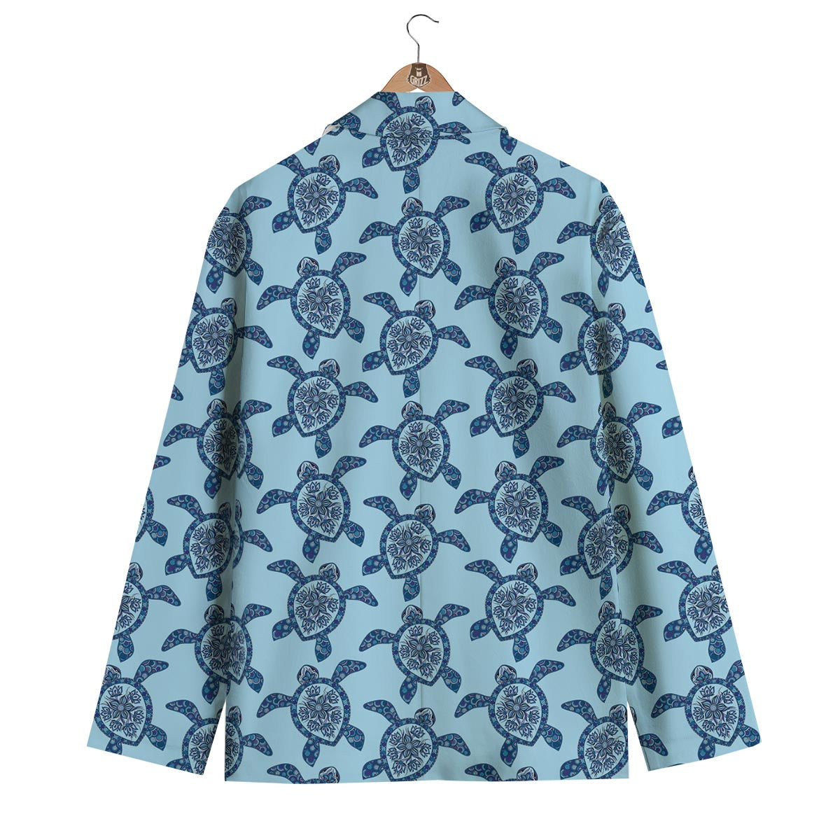 Blue Aztec Turtle Men's Blazer-grizzshop